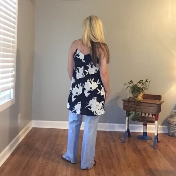 Blue White Floral Top Spaghetti… - Picture 6 of 8